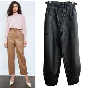 Aritzia Wilfred Vegan Leather Caroline Pant